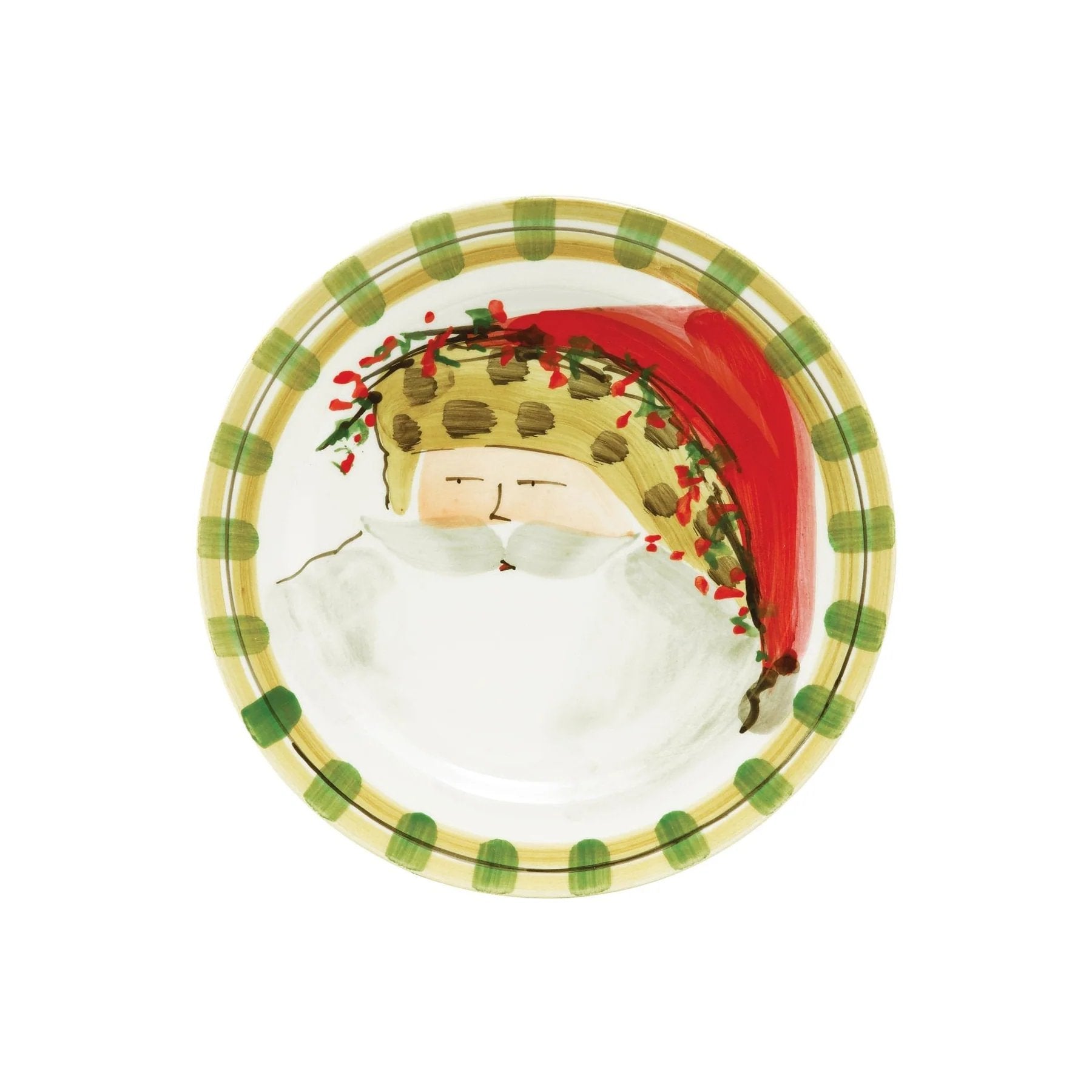 An image of Vietri Old St. Nick Assorted Round Salad Plates - Set of 4