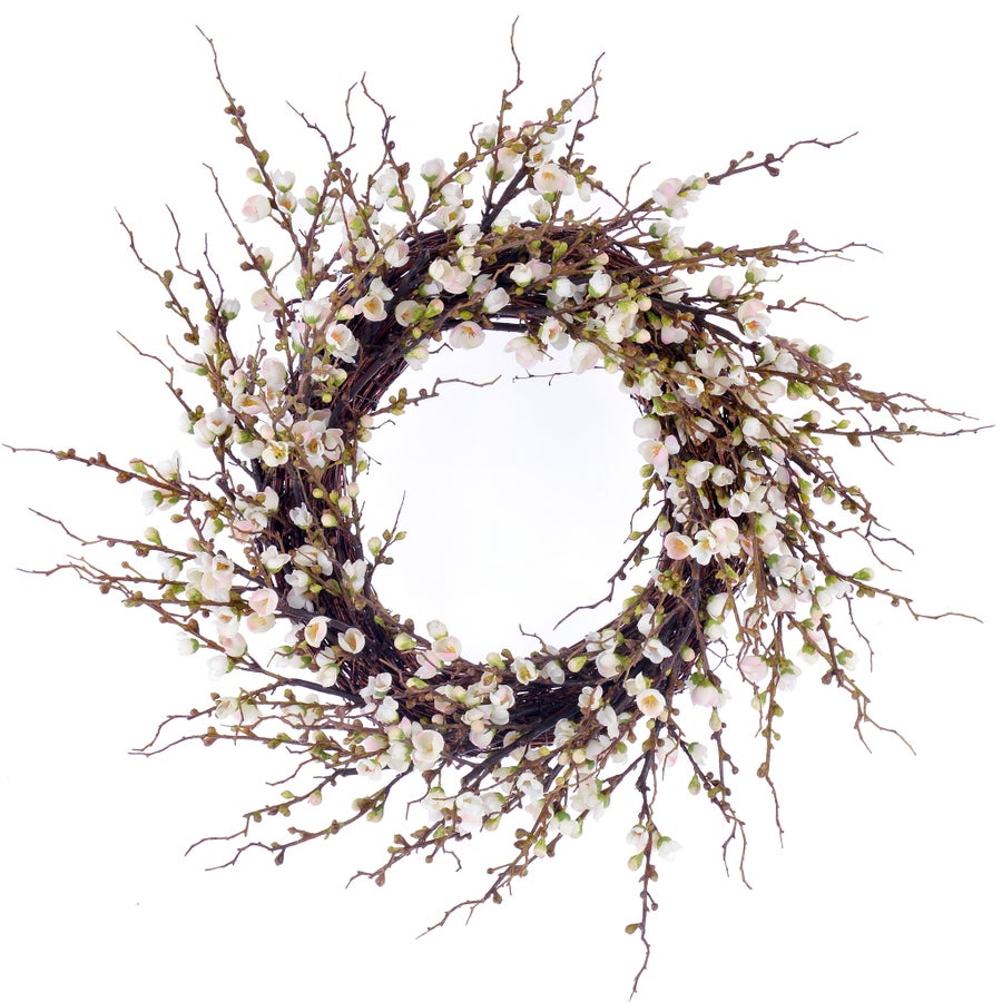 An image of Winward 24" Peach Blossom Wreath