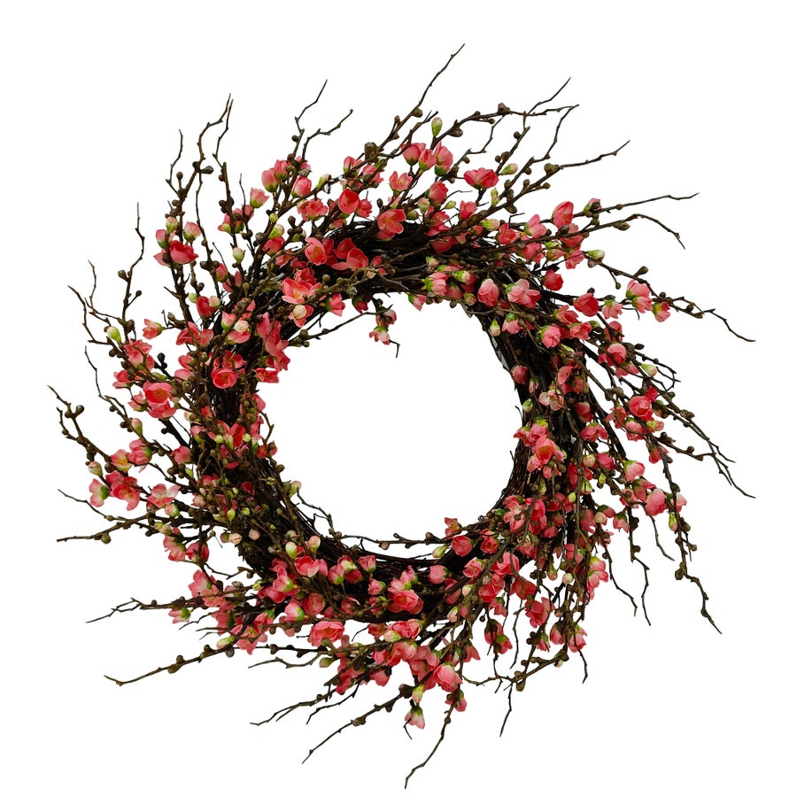An image of Winward 24" Peach Blossom Wreath