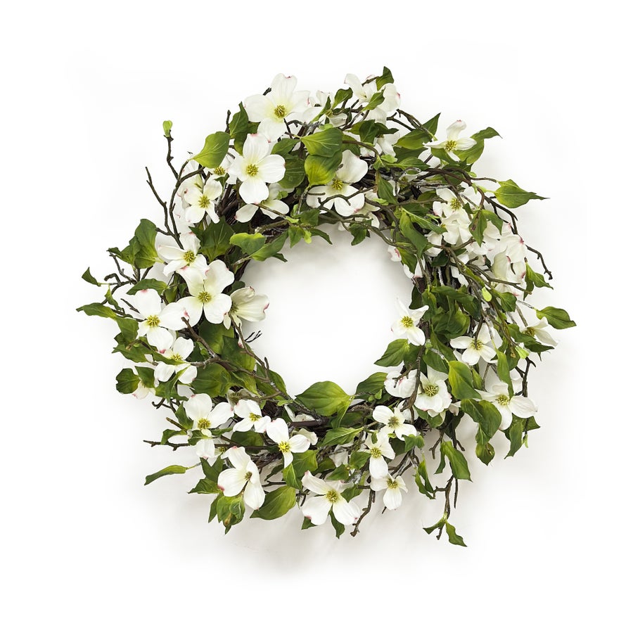An image of Winward 24" Dogwood Wreath - White