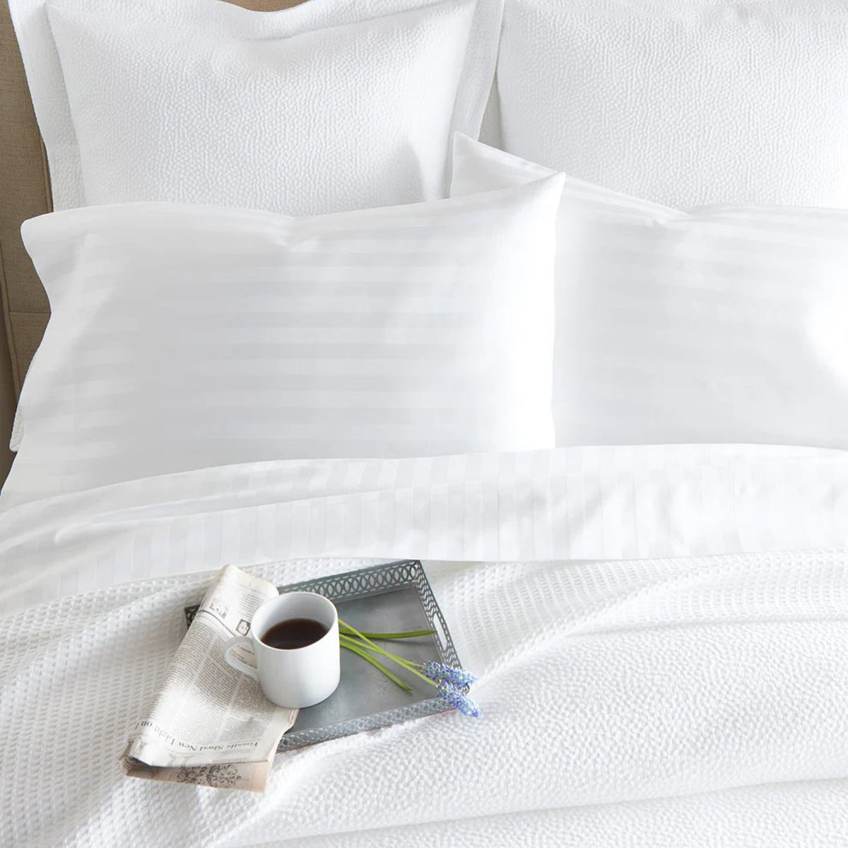 An image of Peacock Alley Montauk Matelasse Coverlet