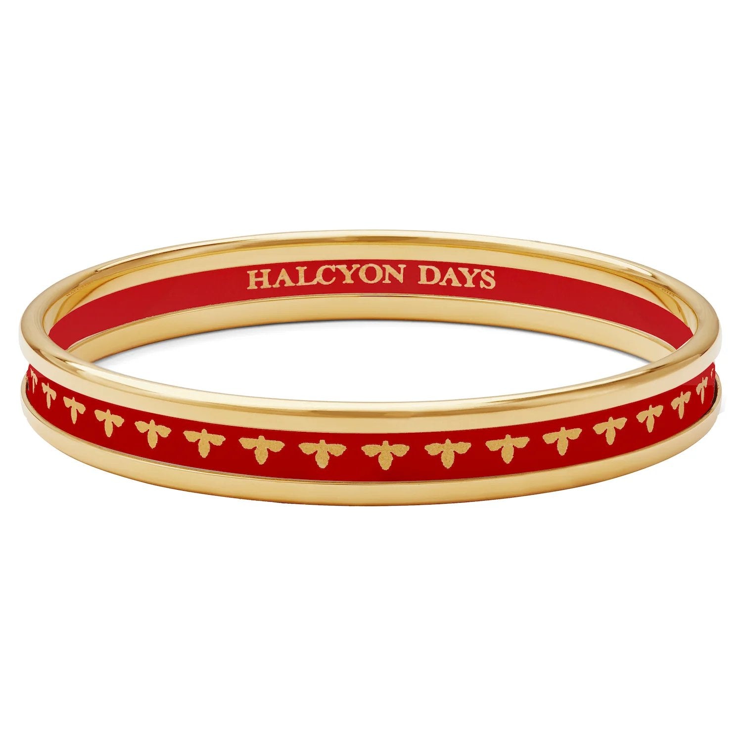 An image of Halcyon Days Skinny Bee Enamel Bangle