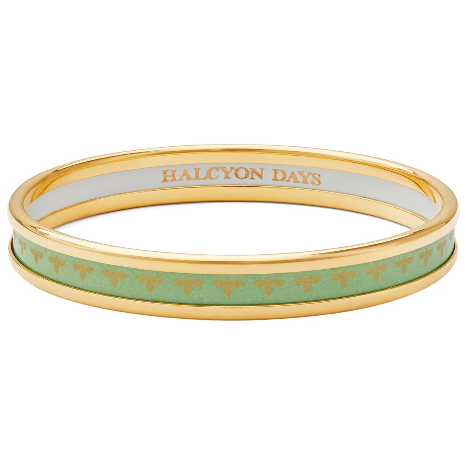 An image of Halcyon Days Skinny Bee Enamel Bangle