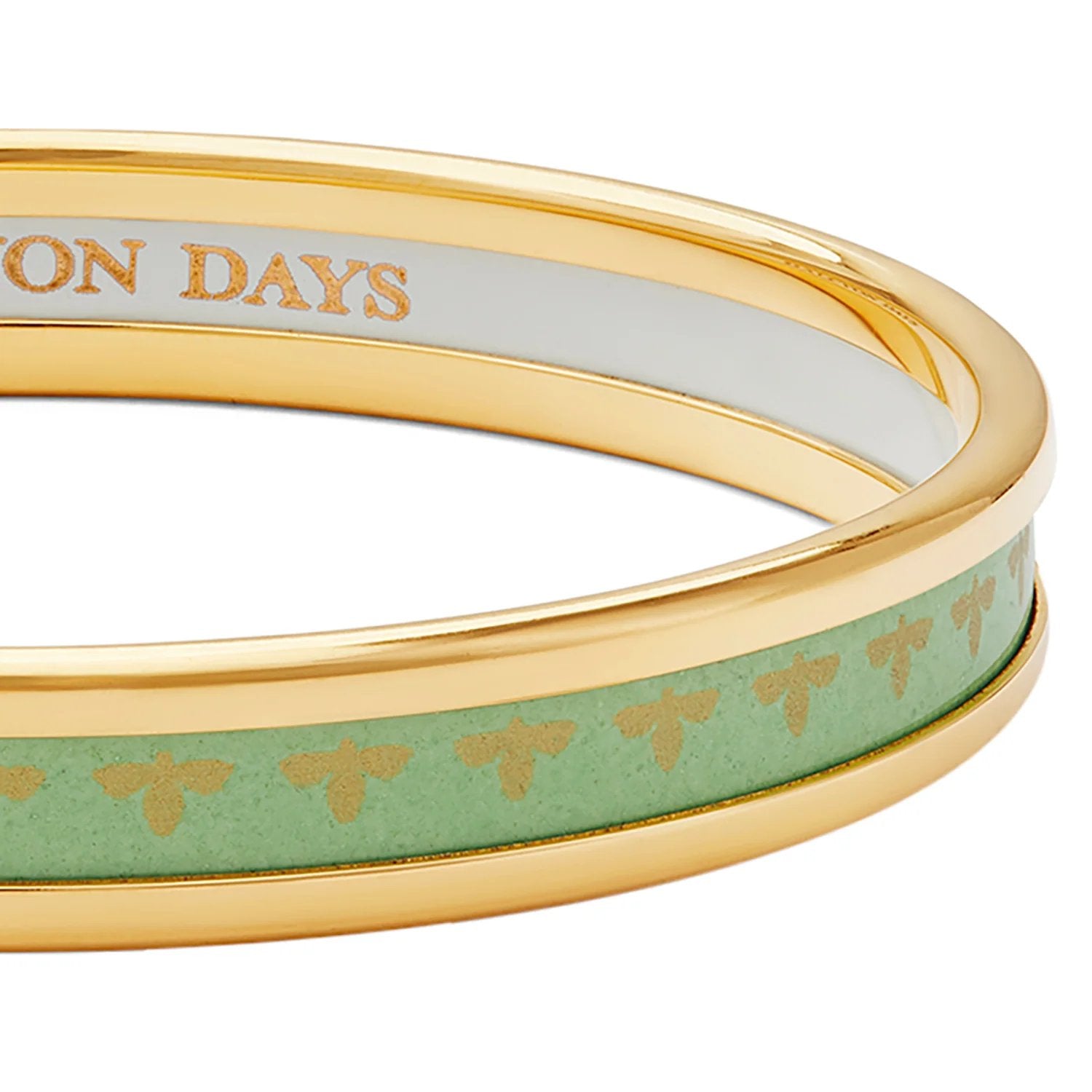 An image of Halcyon Days Skinny Bee Enamel Bangle