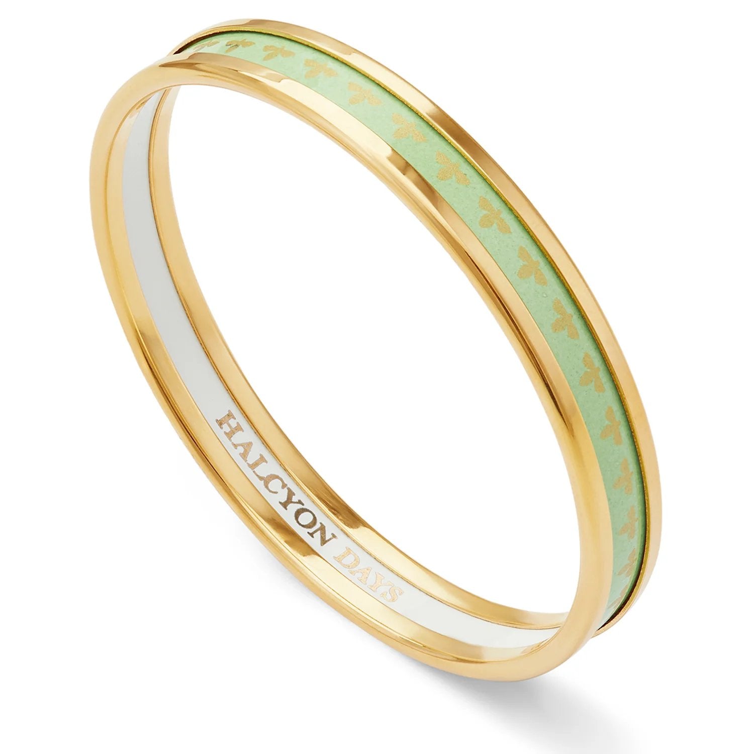 An image of Halcyon Days Skinny Bee Enamel Bangle