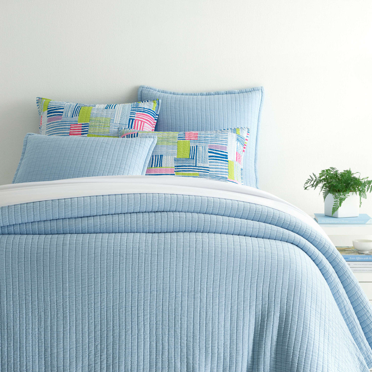 An image of Pine Cone Hill Boyfriend Matelasse Coverlet