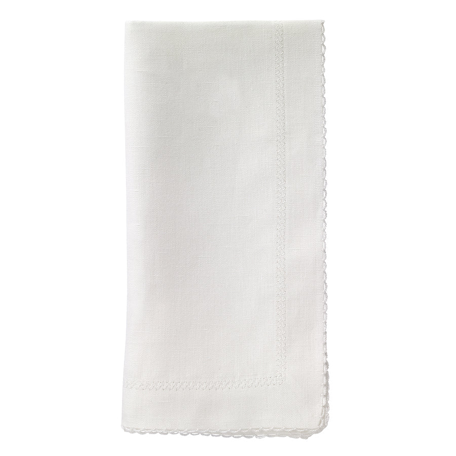 An image of Bodrum Picot Set of 4 Dinner Napkin