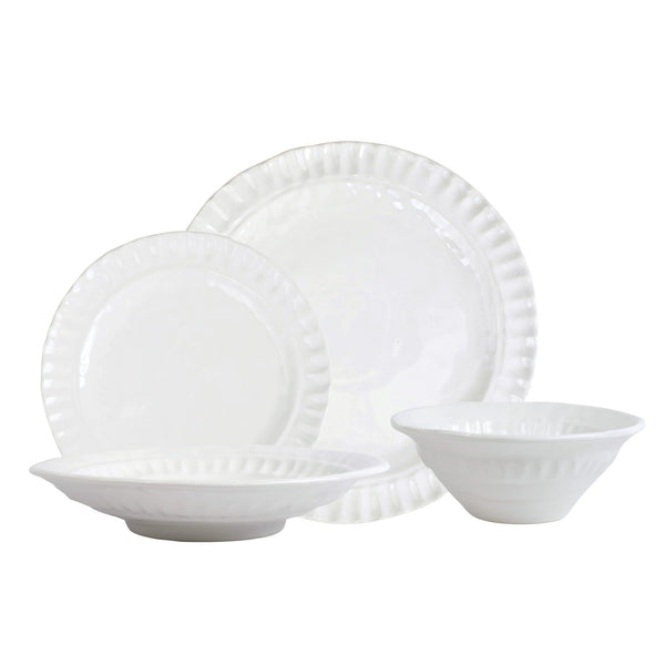 Vietri Pietra Serena Four-Piece Place Setting