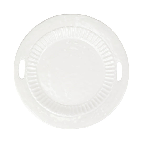 Vietri Pietra Serena Handled Round Tray