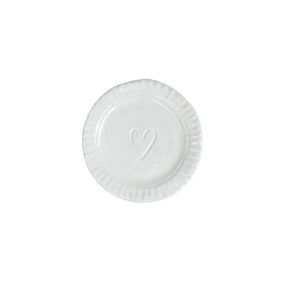 Vietri Pietra Serena Heart Plate