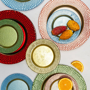 Vietri Pelli Glass Salad Plate