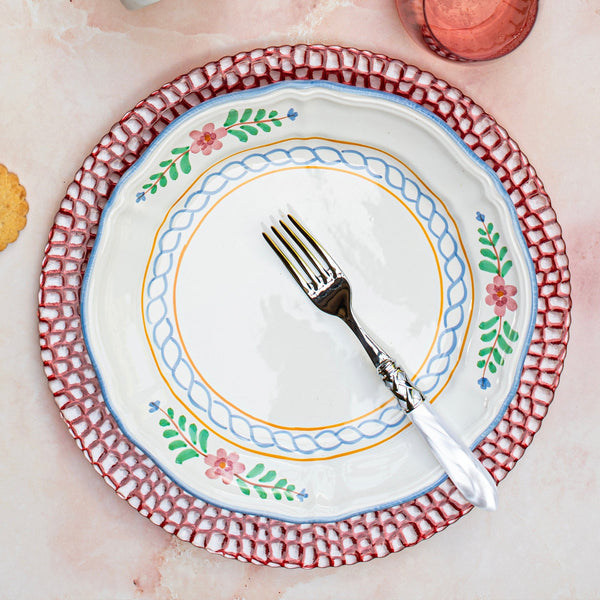 An image of Vietri Pelli Glass Charger