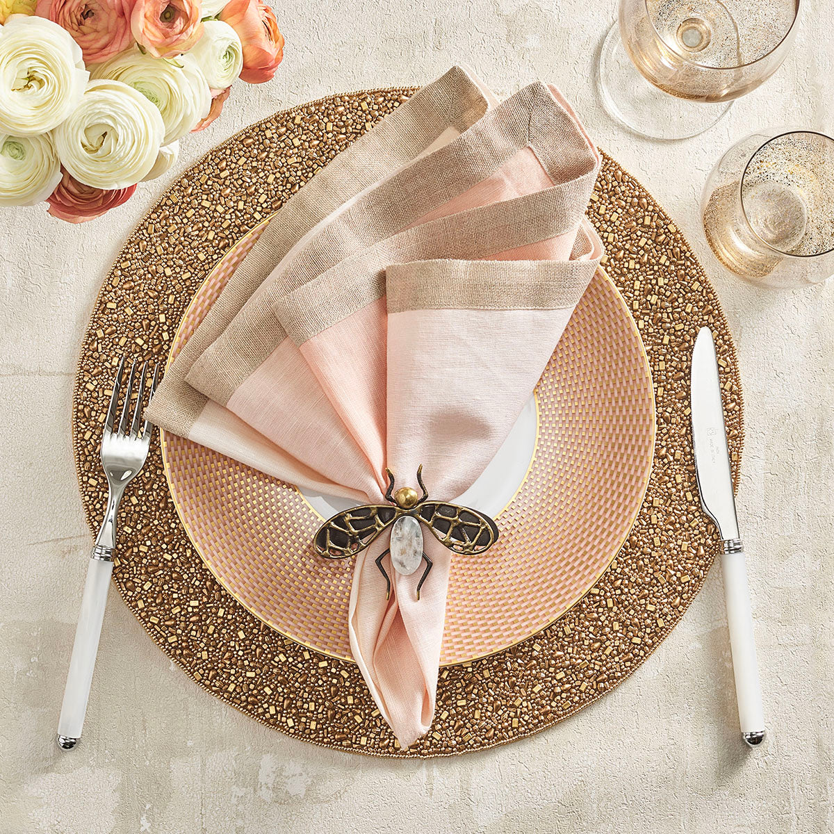 An image of Kim Seybert Gold Rush Placemat - Set of 4