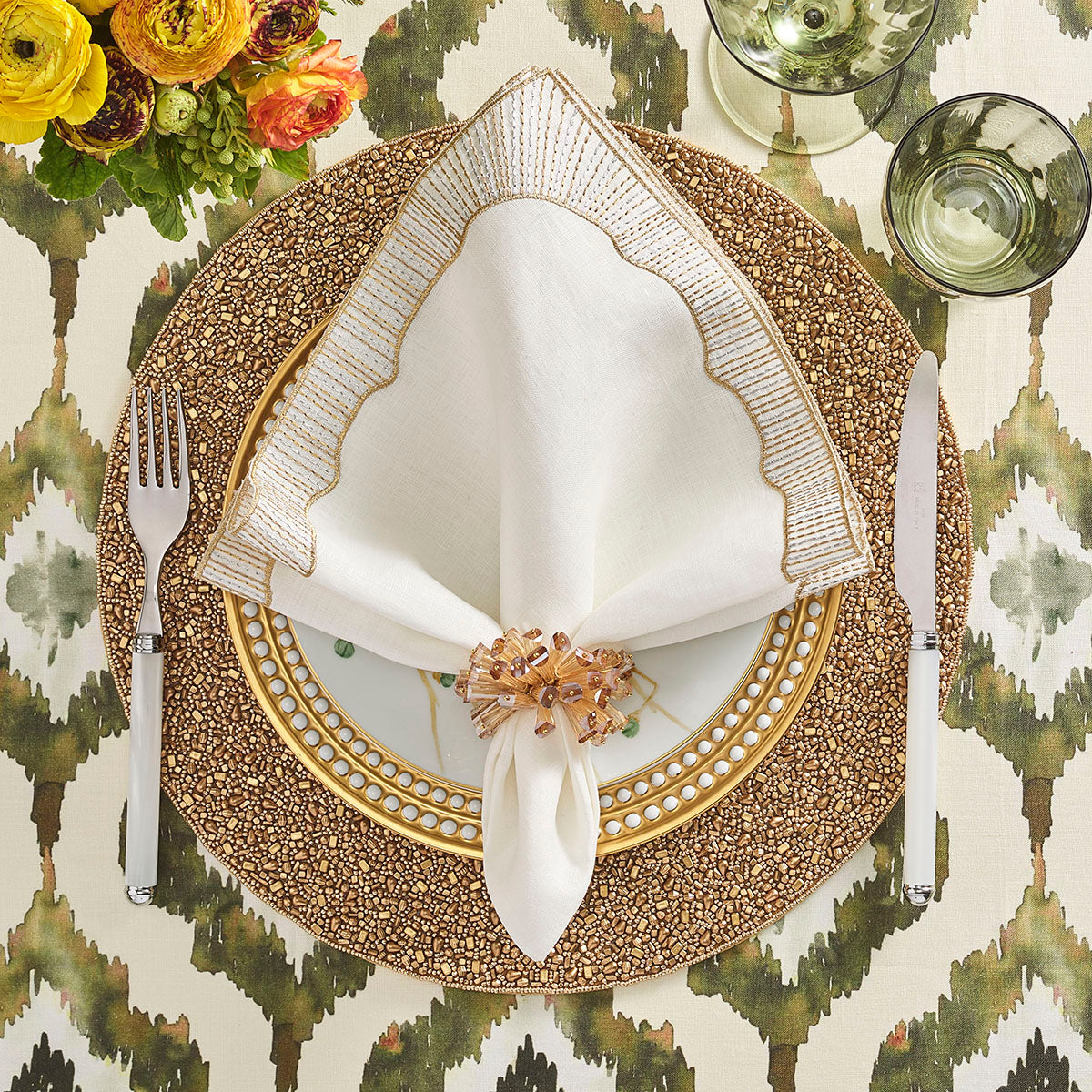 An image of Kim Seybert Gold Rush Placemat - Set of 4