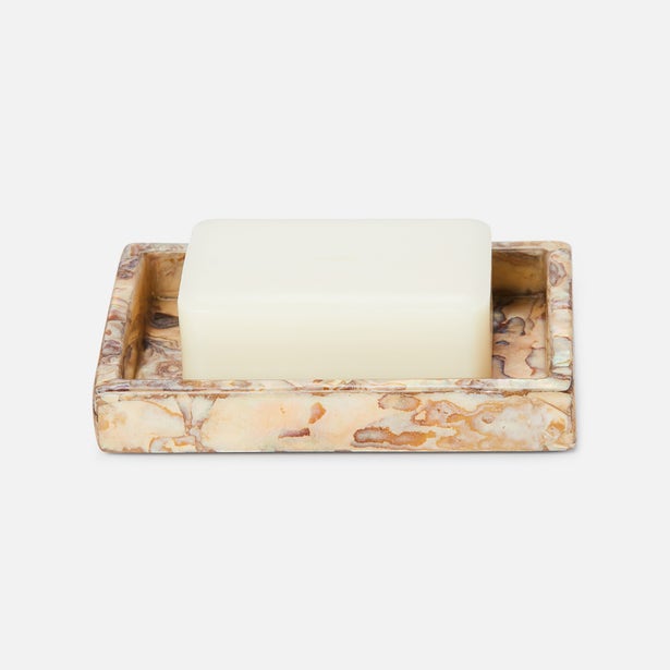 An image of Pigeon and Poodle Adana Marbleized Soap Dish