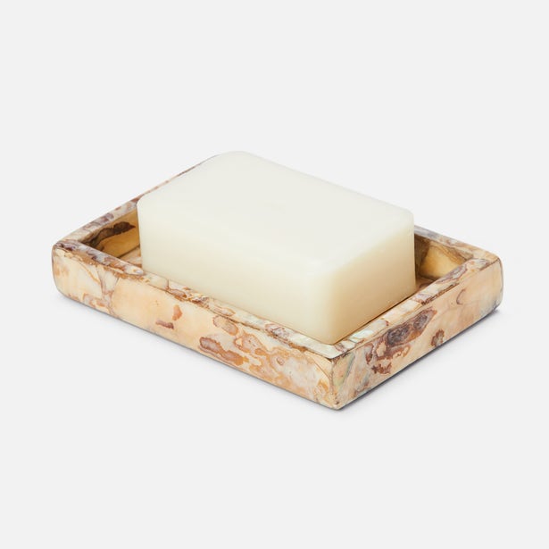 An image of Pigeon and Poodle Adana Marbleized Soap Dish