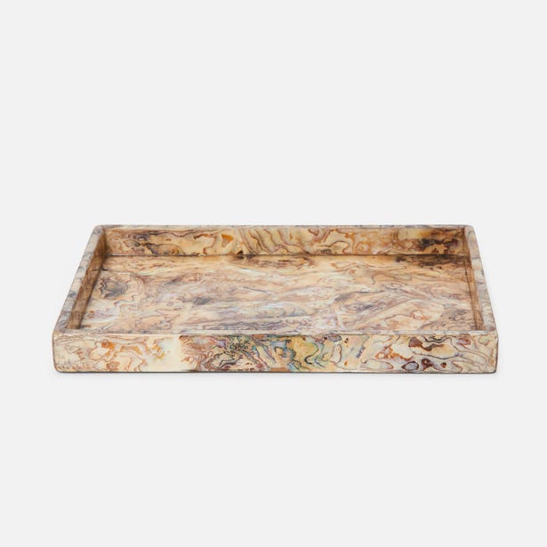 An image of Pigeon and Poodle Adana Marbleized Vanity Tray