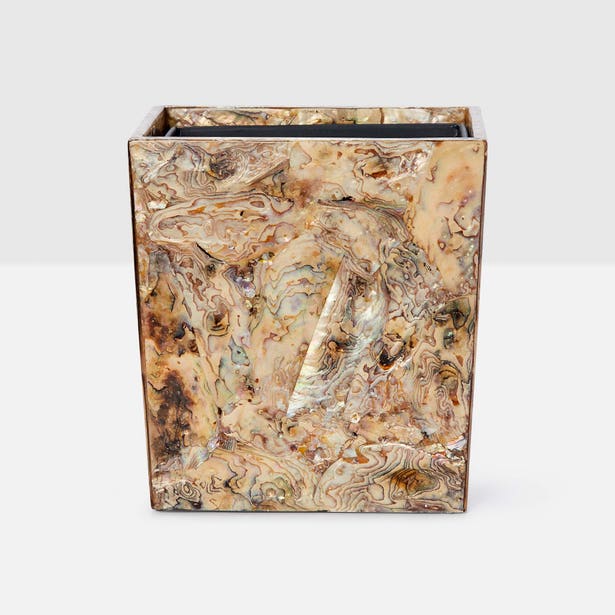 An image of Pigeon and Poodle Adana Marbleized Wastebasket