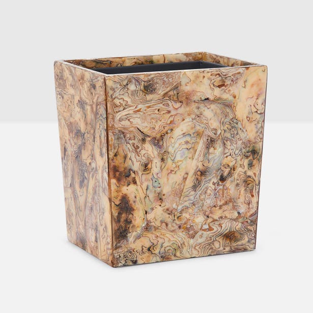 An image of Pigeon and Poodle Adana Marbleized Wastebasket