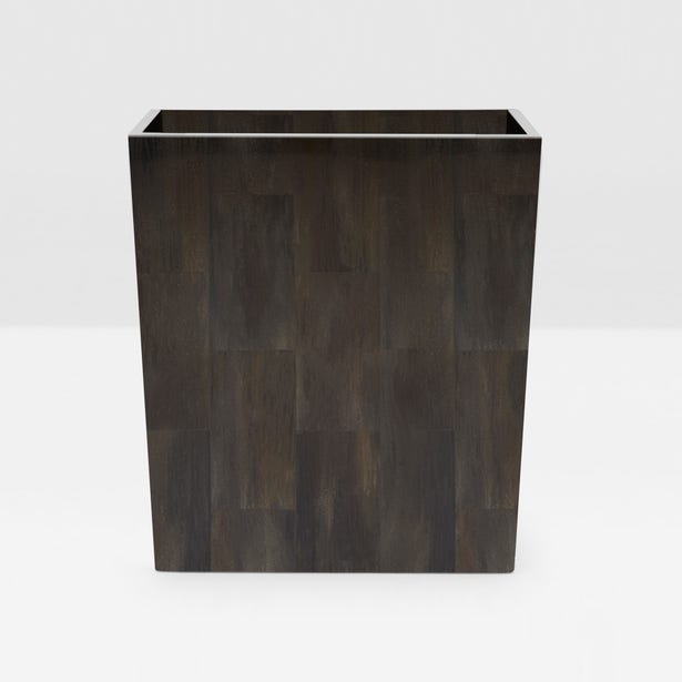 An image of Pigeon and Poodle Arles Faux Horn Rectangular Wastebasket