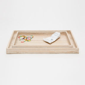 Pigeon and Poodle Kona Bleached Tray Set of 2