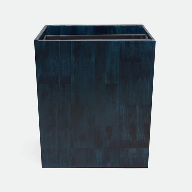 An image of Pigeon and Poodle Arles Faux Horn Rectangular Wastebasket