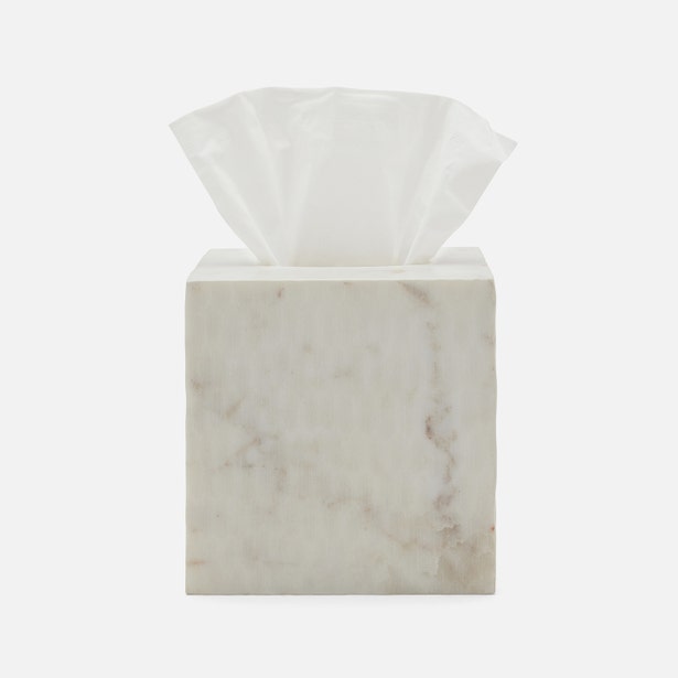 An image of Pigeon and Poodle Kuna Textured Marble Tissue Box