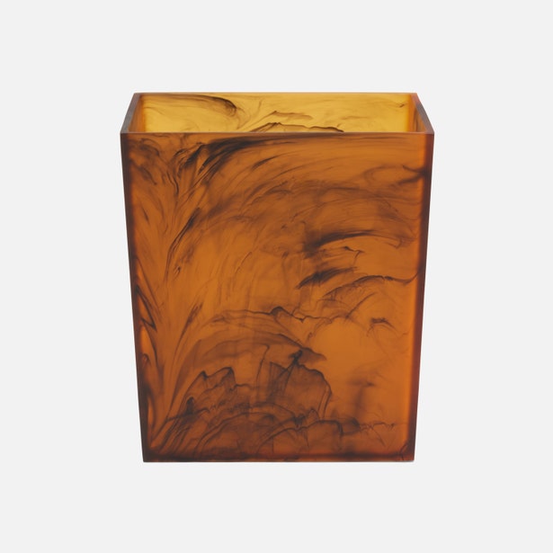 Pigeon and Poodle Tavira Amber Black Wastebasket