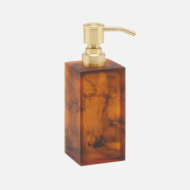 An image of Pigeon and Poodle Tavira Amber Black Soap Pump