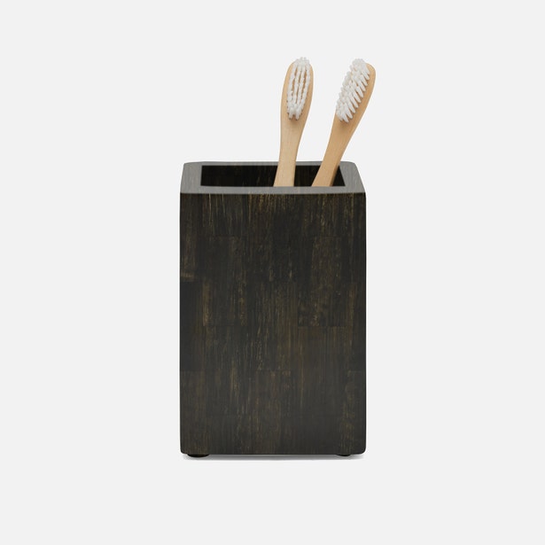 An image of Pigeon and Poodle Arles Faux Horn Brush Holder