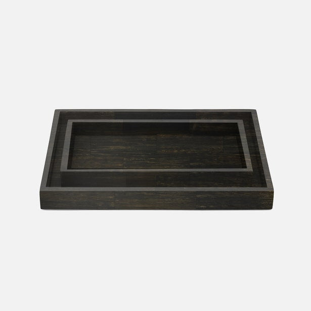 Pigeon and Poodle Arles Faux Horn Tray Set of 2