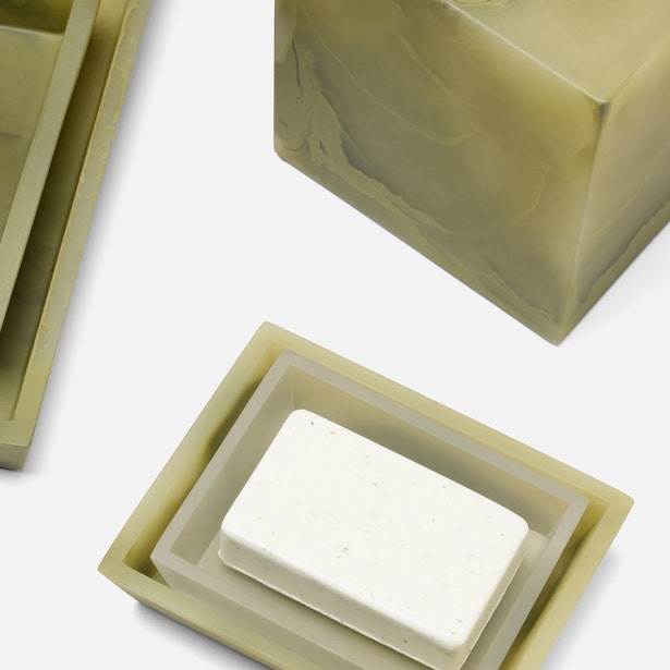 An image of Pigeon and Poodle Novo Pale Jade Soap Dish