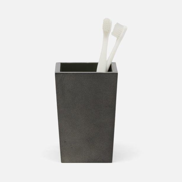 Pigeon and Poodle Davos Silver leaf Brush Holder