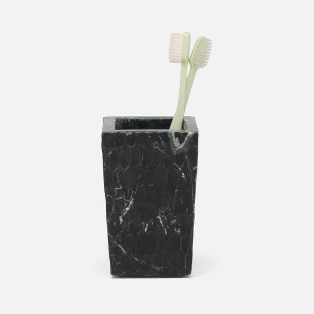 Pigeon and Poodle Kuna Textured Marble Brush Holder