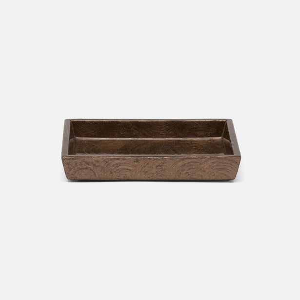 An image of Pigeon and Poodle Navagio Spiral Burl Resin  Soap Dish