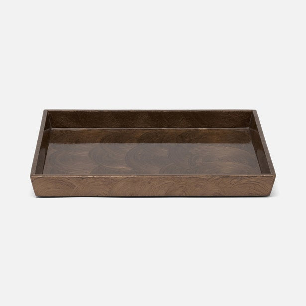 An image of Pigeon and Poodle Navagio Spiral Burl Resin Small Tray