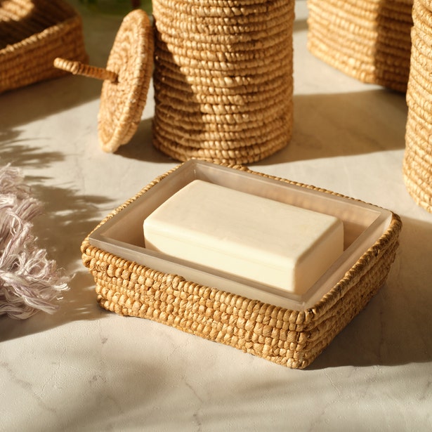 An image of Pigeon and Poodle Magnolia Abaca Natural Soap Dish