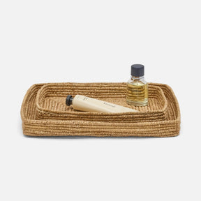 Pigeon and Poodle Magnolia Abaca Natural Tray Set