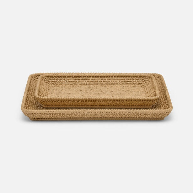 Pigeon and Poodle Nantes Woven Textured Resin Tray Set
