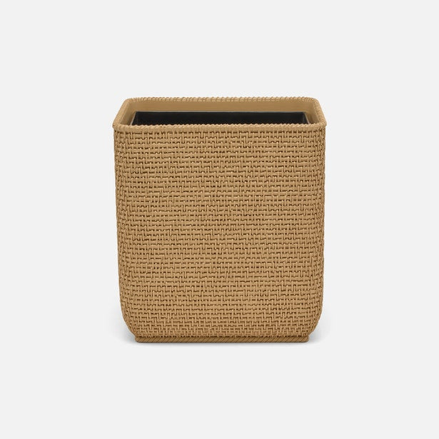 Pigeon and Poodle Nantes Woven Textured Resin Rectangular Wastebasket