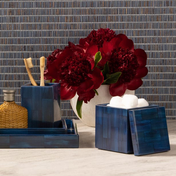 An image of Pigeon and Poodle Arles Faux Horn Brush Holder