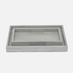 Pigeon and Poodle Arles Faux Horn Tray Set of 2