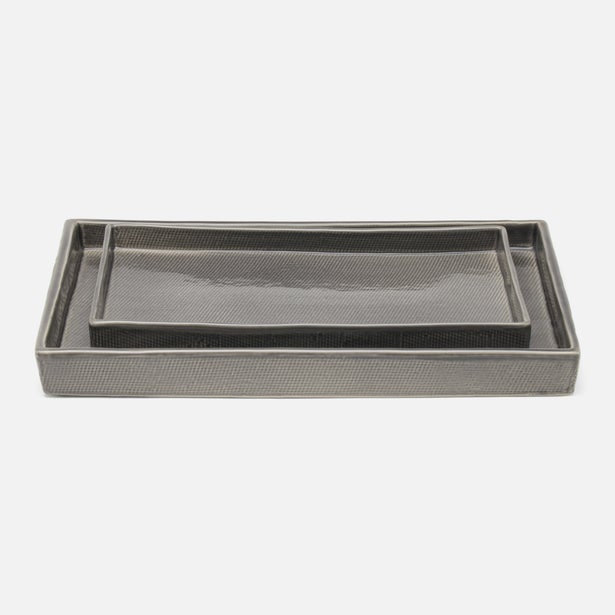 Pigeon and Poodle Cordoba Tray Set of 2