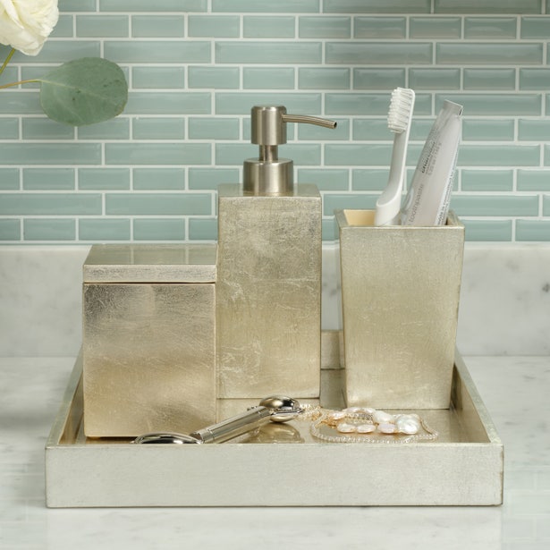 An image of Pigeon and Poodle Davos Silver leaf Soap Pump