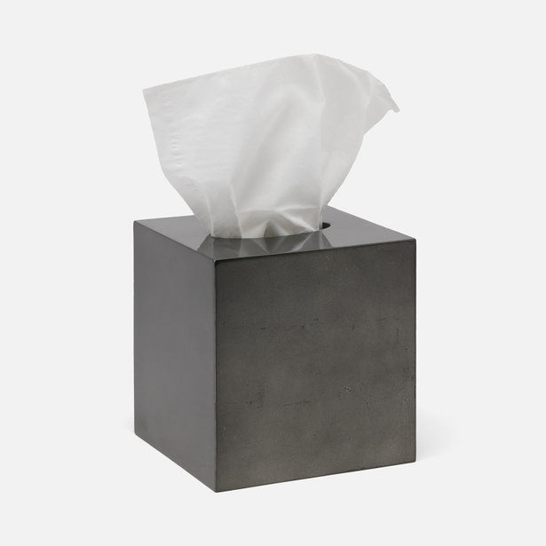 An image of Pigeon and Poodle Davos Silver leaf Tissue Box