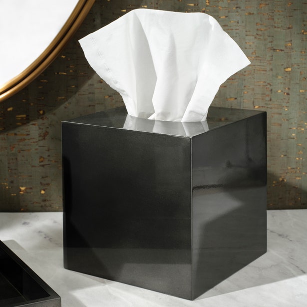 An image of Pigeon and Poodle Davos Silver leaf Tissue Box