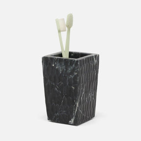 Pigeon and Poodle Kuna Textured Marble Brush Holder