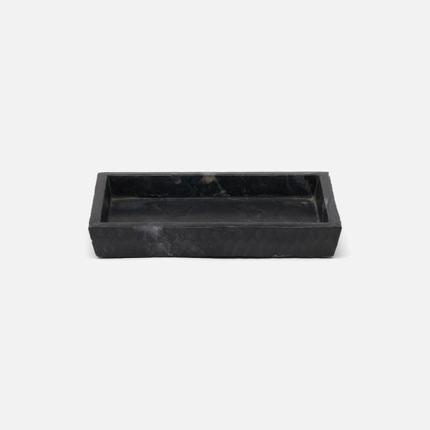 An image of Pigeon and Poodle Kuna Textured Marble Tray Set
