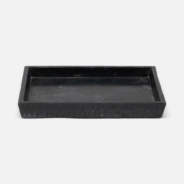 An image of Pigeon and Poodle Kuna Textured Marble Tray Set