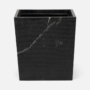Pigeon and Poodle Kuna Textured Marble Rectangular Wastebasket
